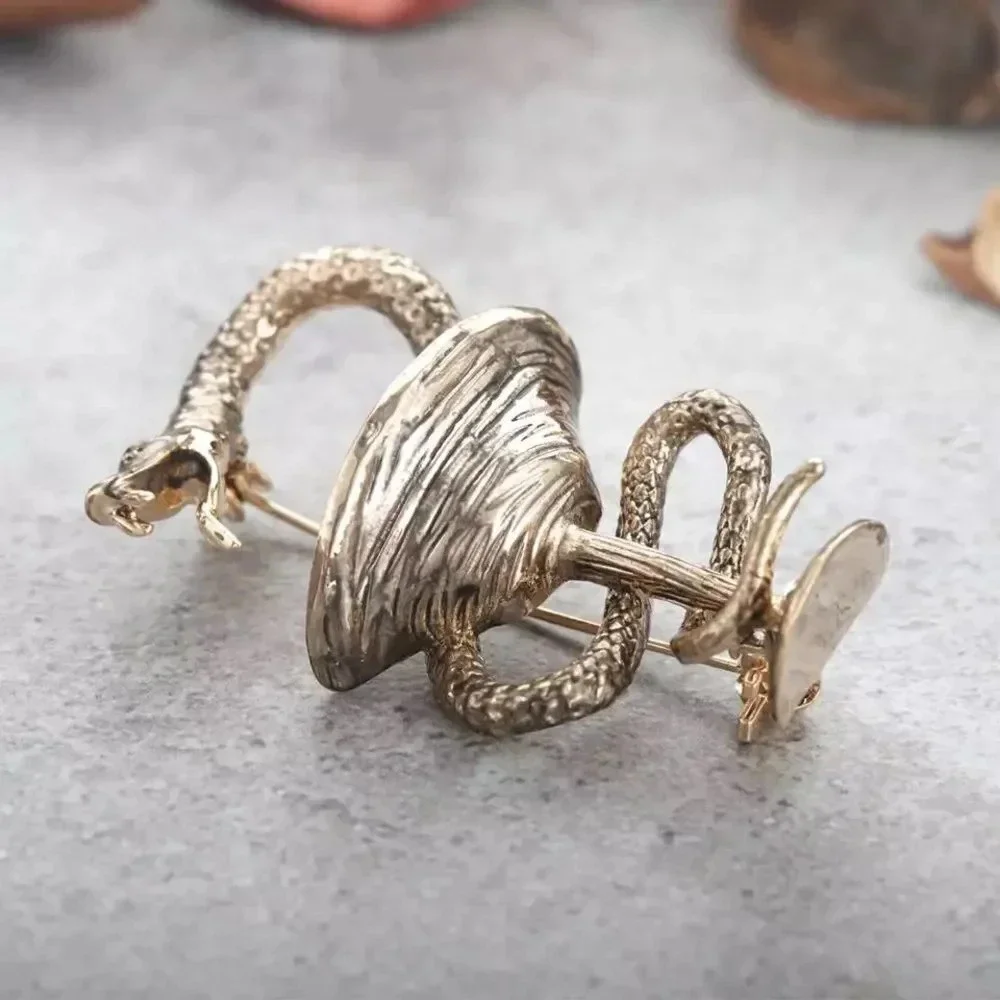 Memorial Cup with Snake Brooch